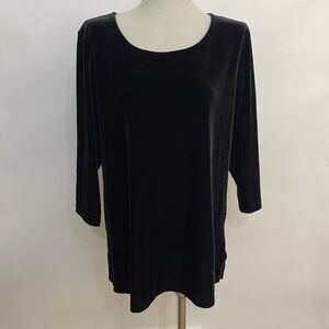 Chico's Women's Top Size 3 X-Large 16 Black Velvet